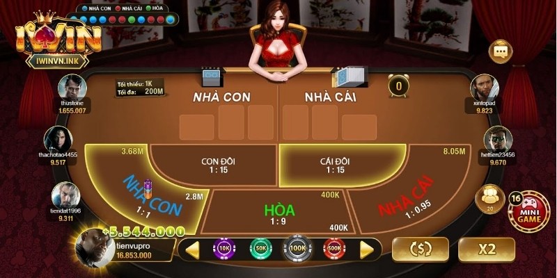 Baccarat là trò chơi bài so sánh điểm giữa hai tụ chính Player và Banker 