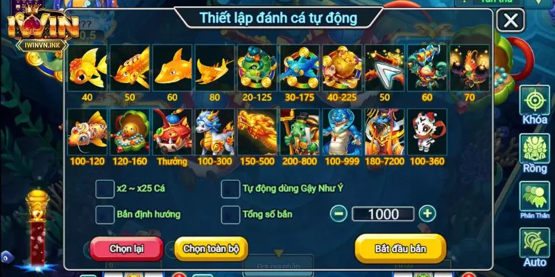 Mức thưởng của các sinh vật có trong game